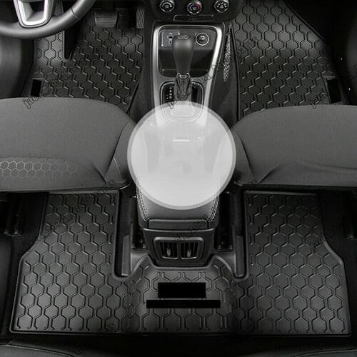 Luxury Black Red emulsion Carpet Floor Mats 3pcs/set For 2017 2018 Jeep Compass