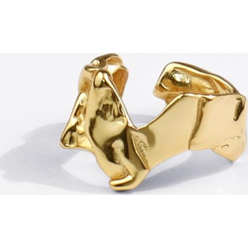 925 Sterling Silver Ring for Women Men Irregular Lava Tin Foil Open Finger Rings Jewelry Gifts