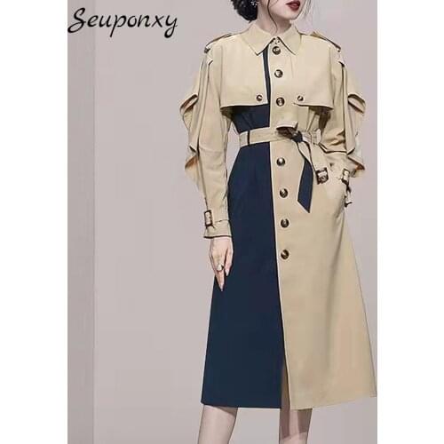 Женские тренчи Seuponxy China At AliExpress