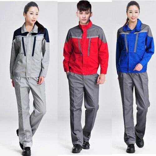 Siamese Uniforms For Men And Women Worker Clothing Workwear Suit Stand-Collar Car Wash Repairman Machine Welding Worker Uniforms