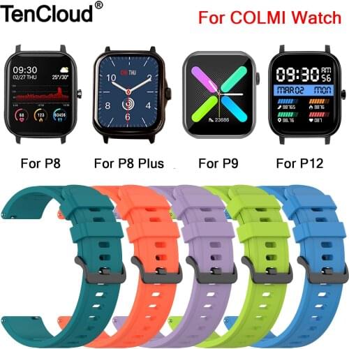 Silicone Band For COLMI P9 P8 Pro Wrist Strap For COLMI V23 Pro/Land 1/Land 2S Bracelet Replacement WatchBand 20MM Universal