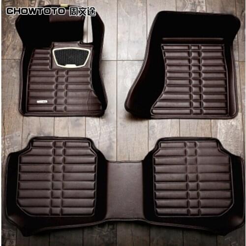 CHOWTOTO Special Floor Mats For Jeep Compass non-slip wear-resisting Leather Carpet For Compass