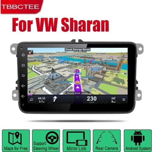 TBBCTEE Android Car GPS Navi For Volkswagen VW Sharan 2010~2018 player Navigation WiFi Bluetooth Mulitmedia system audio stereo