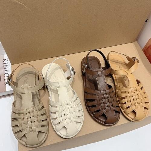 Mary Jane Girls Handmade Shoes Gladiator Sandals Breathable Ladies Sandals Summer Shoes 2020 Womens Sandals Flat Female Shoes