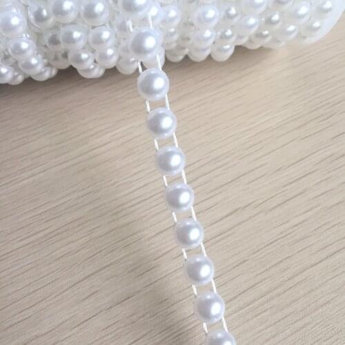 1 yards 8mm white semicircle pearl DIY Jewelry wedding /Christmas decoration -D210