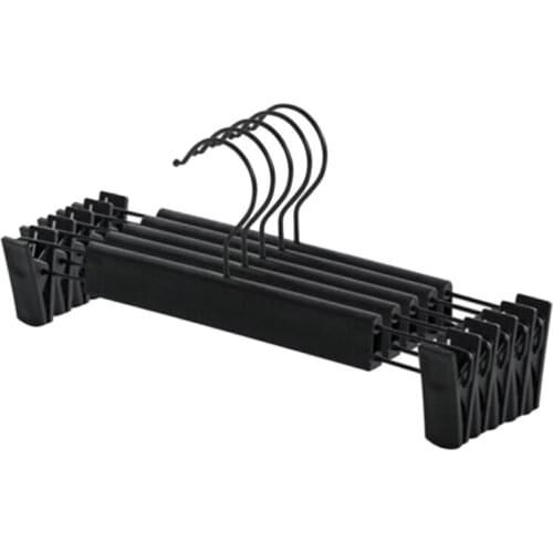 10PCS/SET Metal Pants Skirt Hangers Trouser Stand Holder with 2 Adjustable