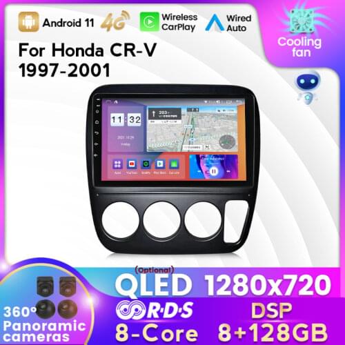 1280x720 Voice support Android 10 Car DVD Radio For Honda CRV CR-V 1997-2001 GPS Navigation Screen radio Audio Multimedia Player