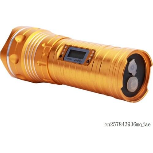 20pcs LED Fishing Flashlight Fishing Lamp 10W Digital Dimming Flashlight Telescopic Fishing Light