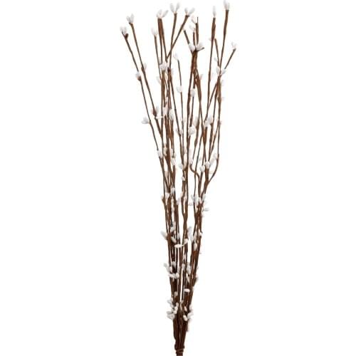 20pcs Artificial Flowers Simulation Bendable Berry Stem Garland Rattan DIY Wreath Christmas Party Decoration Home Desktop Decor
