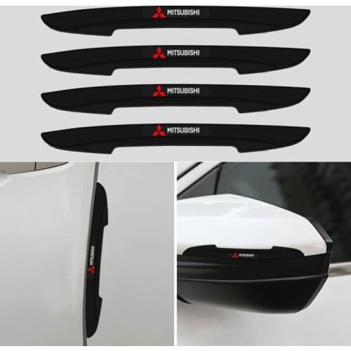 4pcs Car Anti-collision Security Protection Stickers For Mitsubishis Lancer 7 8 I200 Pajero 2 4 Montero Outlander ASX L200 EVO