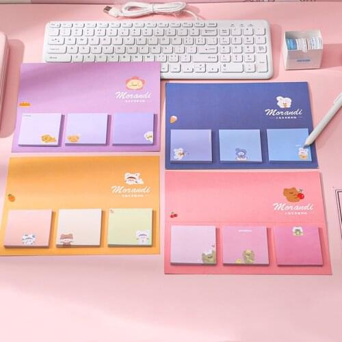 8Packs Wholesale Note Pad Sticky Memo Rainbow Notes Self Adhesive School Stationery Office Tab Bookmark color Stationery 6CM