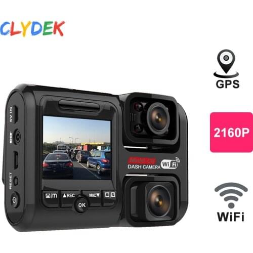 Dual Lens Car DVR 4K 2160P WIFI GPS Logger Novatek 96663 Chip For Sony IMX323 Sensor Night Vision Dual Camera Dash Cam Recorder