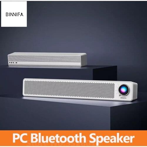 BINNIFA Desktop Computer Bluetooth Speaker Hard Solution DSP dual speakers 4 sounding units USB connected audio sound bar