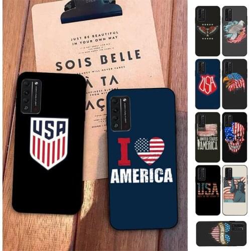 America USA Flag Phone Case for Huawei Honor 10 i 8X C 5A 20 9 10 30 lite pro Voew 10 20 V30
