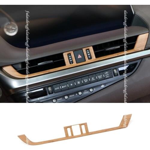 For Lexus ES ES200 260 300H 2018-2021 Wood grain ABS Interior Front Center Air Vent Outlet Cover Trim Car Accessories