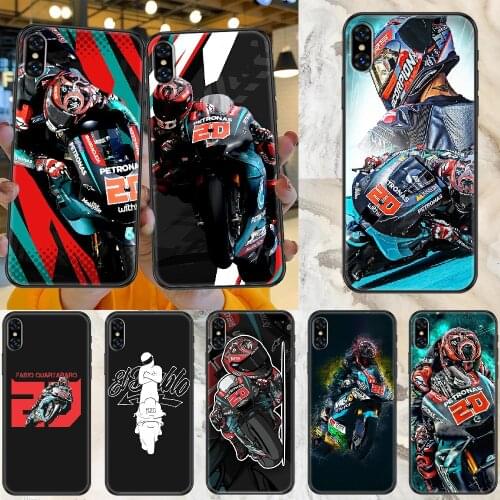 Fabio Quartararo Moto 20 Phone Case Cover Hull For iphone 5 5s se 2 6 6s 7 8 12 mini plus X XS XR 11 PRO MAX black fashion funda