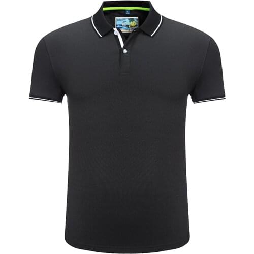 Summer Polos Shirts Tops Men Short Sleeve golf table tennis shirts outdoor running t-shirt sportswear Black White Polos Shirt