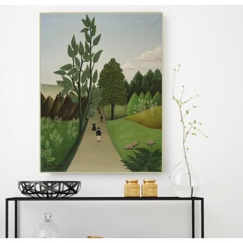 Holover Henri Rousseau"Sunday Walkers"Canvas Oil Painting Picture Western Art Decor Poster Wall Aesthetic Home Decoration