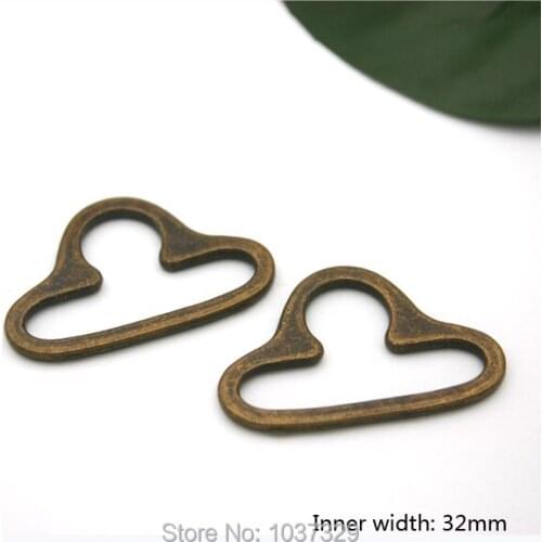 32mm metal ziinc alloy buckle adjustable buckle antique brass / bronze color BK-051