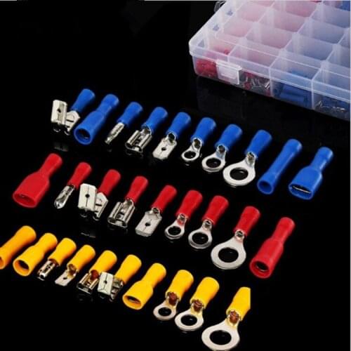 Free shipping 480Pcs Assorted Insulated Crimp Terminals Electrical Wire Connection Spade Set