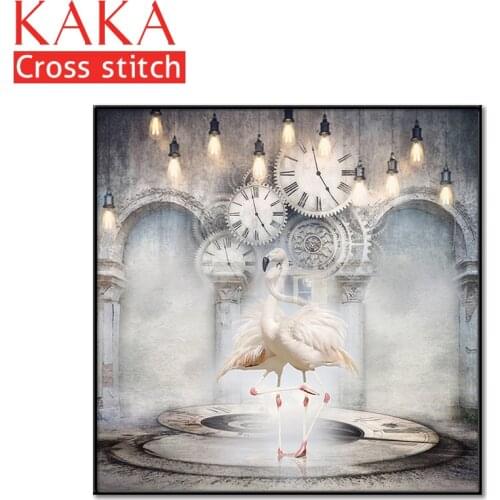 Cross stitch kits,Embroidery needlework sets with printed pattern,11CT-canvas for Home Decor Painting,Animals Full NCKA070