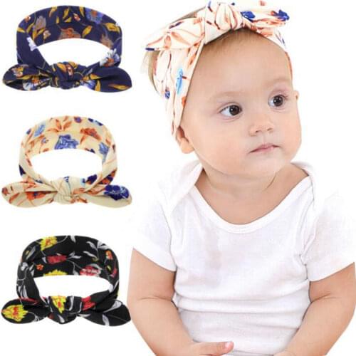 Naturalwell Turban Baby headbands Baby girls headwrap Navy knot tie headband Infant Top knot head wrap Newborn Photo Prop HB072S