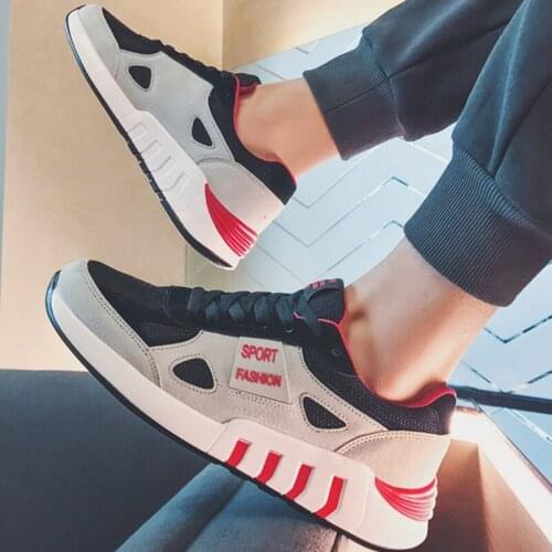 2020 New Autumn Running Shoes Korean Sports Shoes Mens Comfortable Casual Shoes Fashion Trend Board Shoes Ins Trend Shoes Men