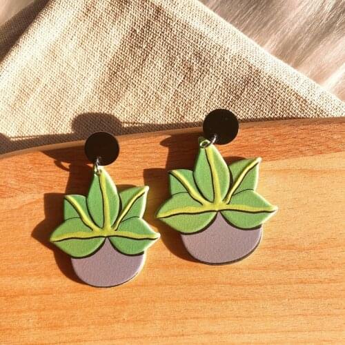 ZiccoWong New Arrival Color Decoration Cauliflower Drop Earring For Women Girl Unique Design Cartoon Dangle Earring Party Gift