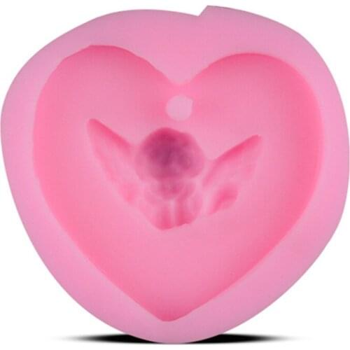 New Arrival Heart Angle Shaped 3D Silicone Cake Fondant mold, Cake Decoration tools, Candle Moulds E697