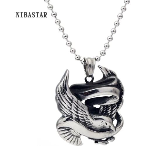New model antique unisex animal eagle' pendant necklace for boys and men whole jewelry
