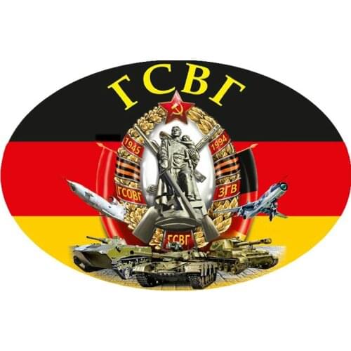 Hot Group of Soviet Troops In Germany Car Sticker Windshield Bumper Motorcycle Decal Vinyl Cover Scratches Waterproof PVC