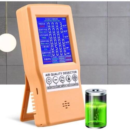 Handheld Formaldehyde TVOC HCHO CO2 Monitor Gas Analyzer Indoor Outdoor Air Quality Detector