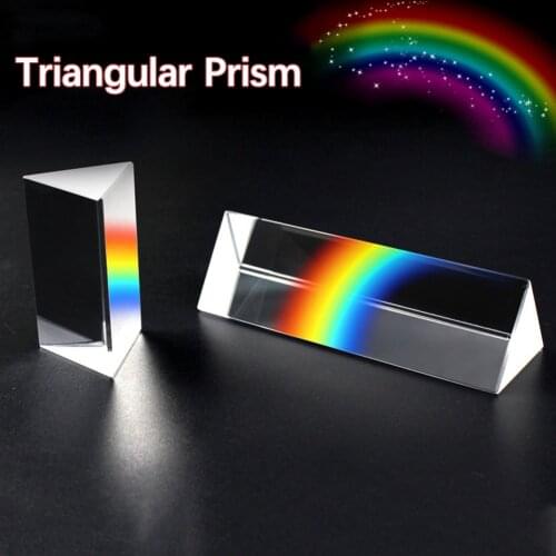 Rainbow Prism Optical Glass Crystal Pyramid 30mm Height Rectangular Pyramid Polyhedral Popularization Science Studying Student