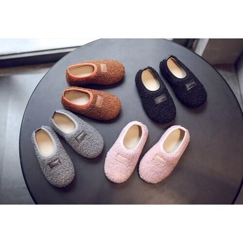 Spring Baby Slippers Boys Toddler Kids Girls Loafers Shoes Children Home Slippers Warm Crib Shoes Child Cotton Slippers Loafers