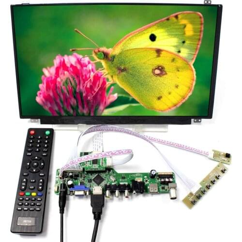 TV HD MI VGA AV USB LCD Controller Board With 15.6inch 1920x1080 B156HAN01.2 IPS LCD Screen