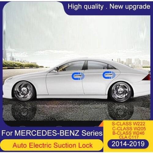 Smart Auto Electric Suction Door Lock For Mercedes Benz A B C S CLASS 2014-2019 Soft Close Door Super Silence Car Vehicle Door