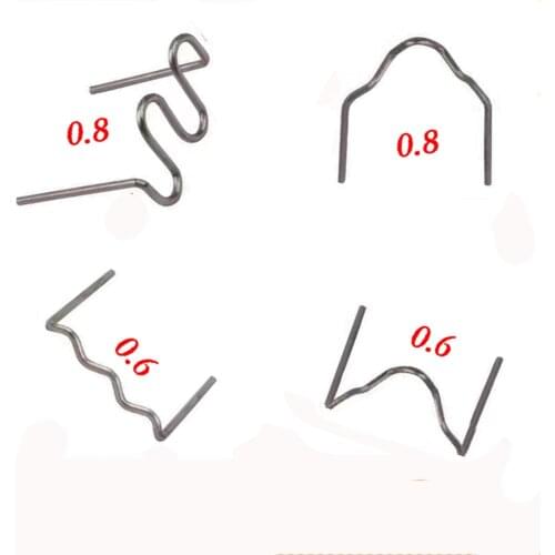 Universal 100 Pcs/Set Precut 0.6mm-0.8mm Hot Wave Flat Staples For Plastic Stapler Repair Welder repair tool