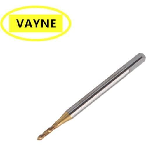 VAYNE HSSE American system Machine used Fine thread tap Spiral Fluted Taps with Tin Coated UNC0-80/2-56/3-48/4-40/10-24 UNF10-32