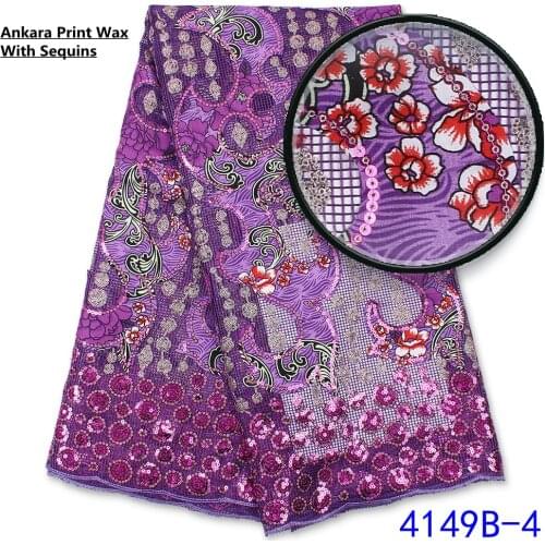 XIYA 2021 Nigerian Ankara Wax Lace African Sequins Lace Fabric High Quality French Mesh Tulle Lace Fabric For Party Dress 4149B