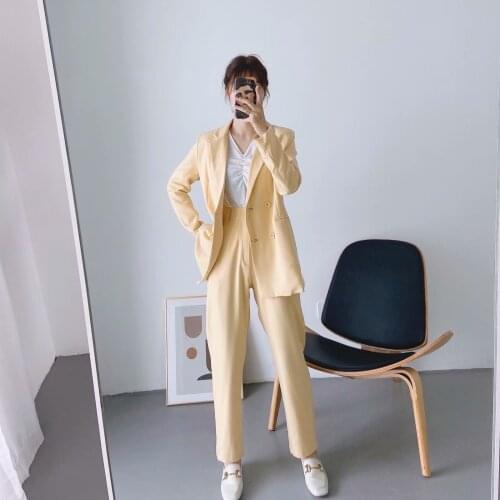 Женские офисные брючные костюмы YGhan China At AliExpress