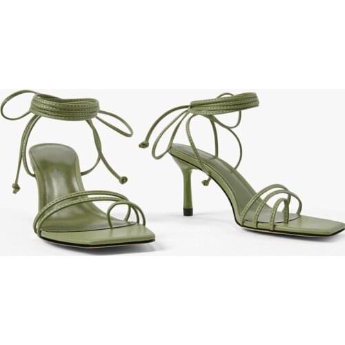 Summer 2021 New Women Shoes Retro Ankle Strap High Heel Clip Toe Strap High Heels Sqaure Ladies Sexy Party Career Sandals