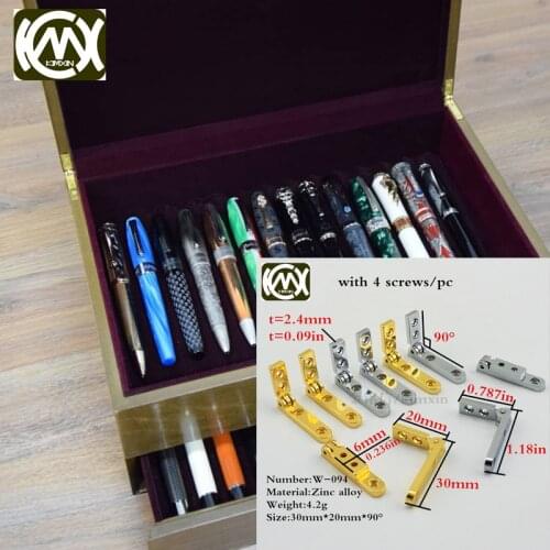 10pc 30*20mm KIMXIN Zinc-alloy Handmade pen box hinge Hinges for jewelry box Gifbox Watchbox woodbox hardware With screw W-094