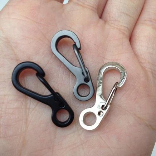 10Pcs/Lot Mini Carabiner Clips Tiny Alloy Spring Snap Hook Keychain Clasps Small Hanging Buckle for Backpack Camping