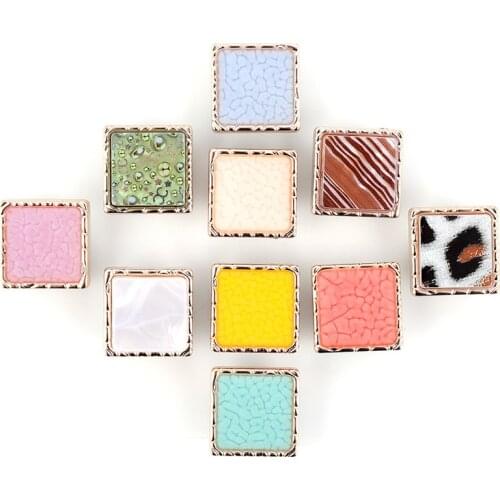 10pcs Mixed Color Square Shape Shoe Charms Resin Sandals Accessories Shoes Buckle Shoe Decorations Fit Kid Girls Gift