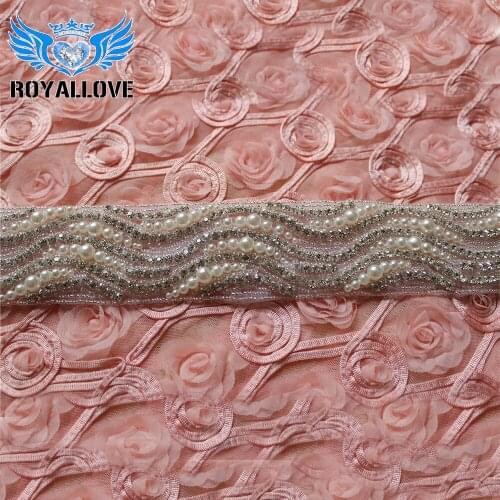 10 Yards Rhinestone Trimming For Wedding Sash DIY Iron On Sliver Bridal Beaded Crystal Rhinestone Pearl Trim for Wedding Belt