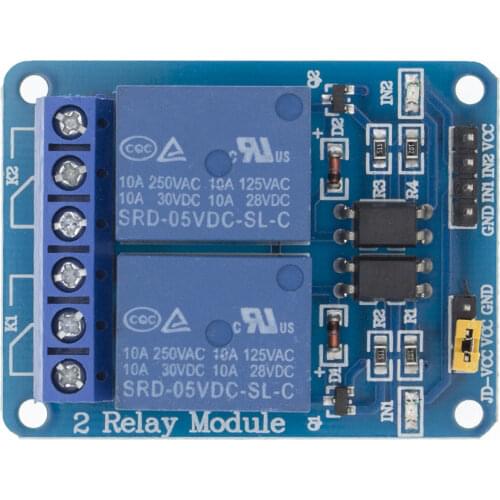 Fast ! Free shipping 10PCS/LOT New 5V 2 Channel Relay Module Shield ARM PIC AVR DSP Electronic 10A