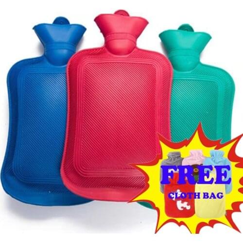 500ML- 2000ML Small Rubber Hot Water Bag Girls Portable Hand Warm Feet Thick High Density Rubber Hand Bag Warming Winter Bottle