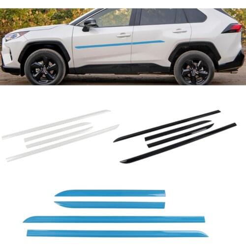 For Toyota RAV4 XA50 2019-2021 Colorful Side Door Body Anti Scratches Molding Strips Protector Cover Trim Car Styling