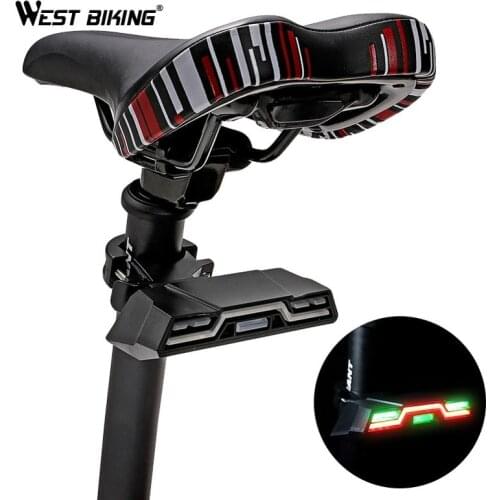WEST BIKING Bicycle light USB Charge Mountain Road Bike Taillight Safety Warning LED Lamp Three Colors Cycling Rear Tail Light