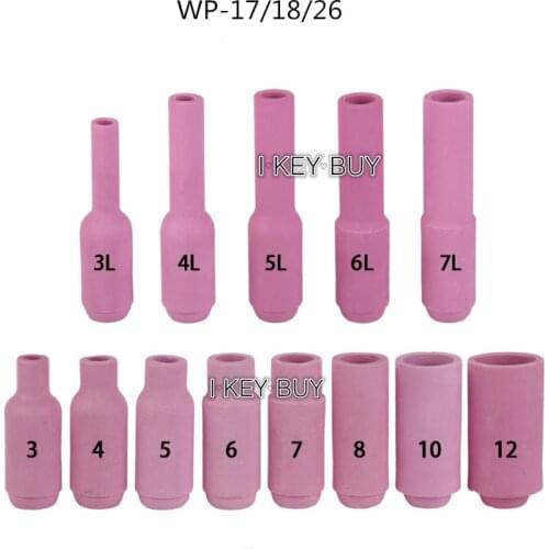 Argon Arc Welding Torch 10N Series WP-17/18/26 Porcelain Nozzle Air Outlet Extended Ceramic Nozzles Protective Cover Accessories